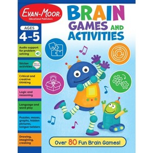 Brain Games and Activities, Age 4 - 5 Workbook - by  Evan-Moor Educational Publishers (Paperback) - 1 of 1