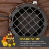 Syemin Inflatable Holiday Decorations Inflatable Thanksgiving Turkey Pulls Banner with Pumpkin, Blow Up Display Outdoor, Brown, 55.1"*39.4"*59.1" - 4 of 4