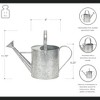 Cheung's Valta Galvanized Metal Decorative Watering Can - Large - 2 of 4