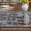 Area Rug for Living Room, Machine Washable Boho Rug for Bedroom, Low Pile Lightweight Thin Floral Vintage Distress Print Pattern Carpet - 4 of 4