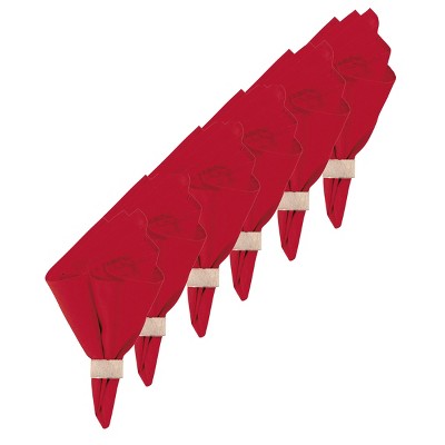 Festive Red Cotton Christmas Napkin Set of 6