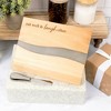 Pavilion Gift Company - Eat Well & Laugh Often - 9" x 7" Serving Wooden & Resin Board Spreader Knife Set Housewarming Charcuterie Gift - 4 of 4