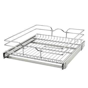 Rev-a-shelf 2-tier Kitchen Cabinet Pull Out Shelf And Drawer Organizer  Slide Out Pantry Storage Basket In Multiple Sizes, 12 X 22 In,  5wb2-1222cr-1 : Target