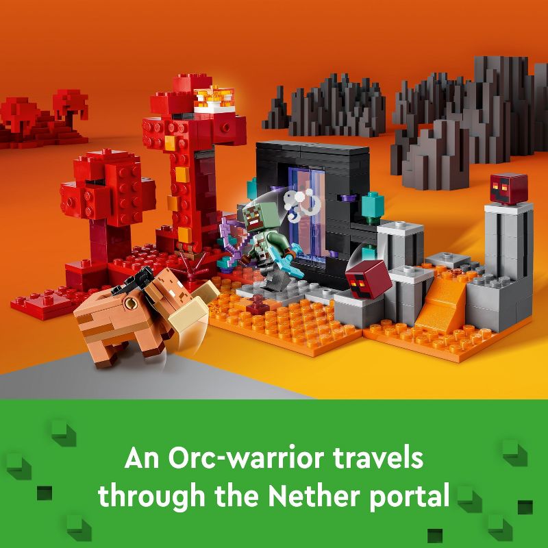 LEGO Minecraft The Nether Portal Ambush Building Toy 21255, 4 of 10