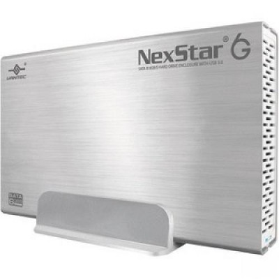 Vantec NexStar 6G NST-366S3-SV Drive Enclosure - USB 3.0 Host Interface External - Silver - 1 x 3.5" Bay