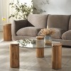 Tasharose Wood & Glass Round Coffee Table - SFV2315 - Natural/Clear - Safavieh Couture - 2 of 4