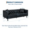 81" Modern Sofa Couches for Living Room, Leather Couch with Handmade Button, 3 Seater Sofa with Deep Seats, Brown Chesterfield Sofa for Apartment - 2 of 4