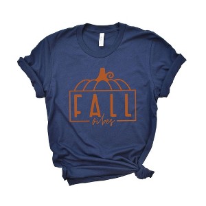 Simply Sage Market Women's Fall Vibes Pumpkin Short Sleeve Graphic Tee - 1 of 2