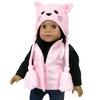 Sophia’s Kitten Fleece Hat for 18” Dolls, Light Pink - 2 of 2