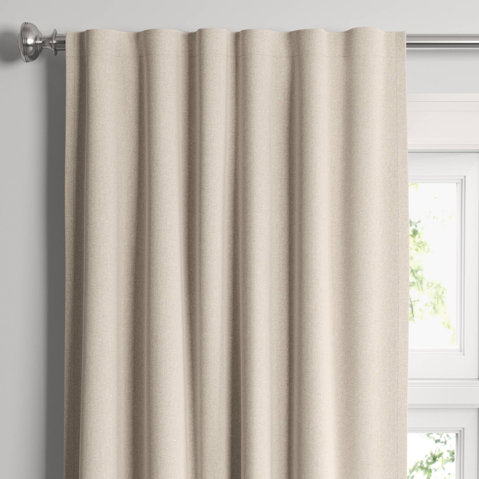 50"x84" Blackout Aruba Window Curtain Panel Brown - Threshold™: Recycled Polyester, Traditional Style, Solid Beige