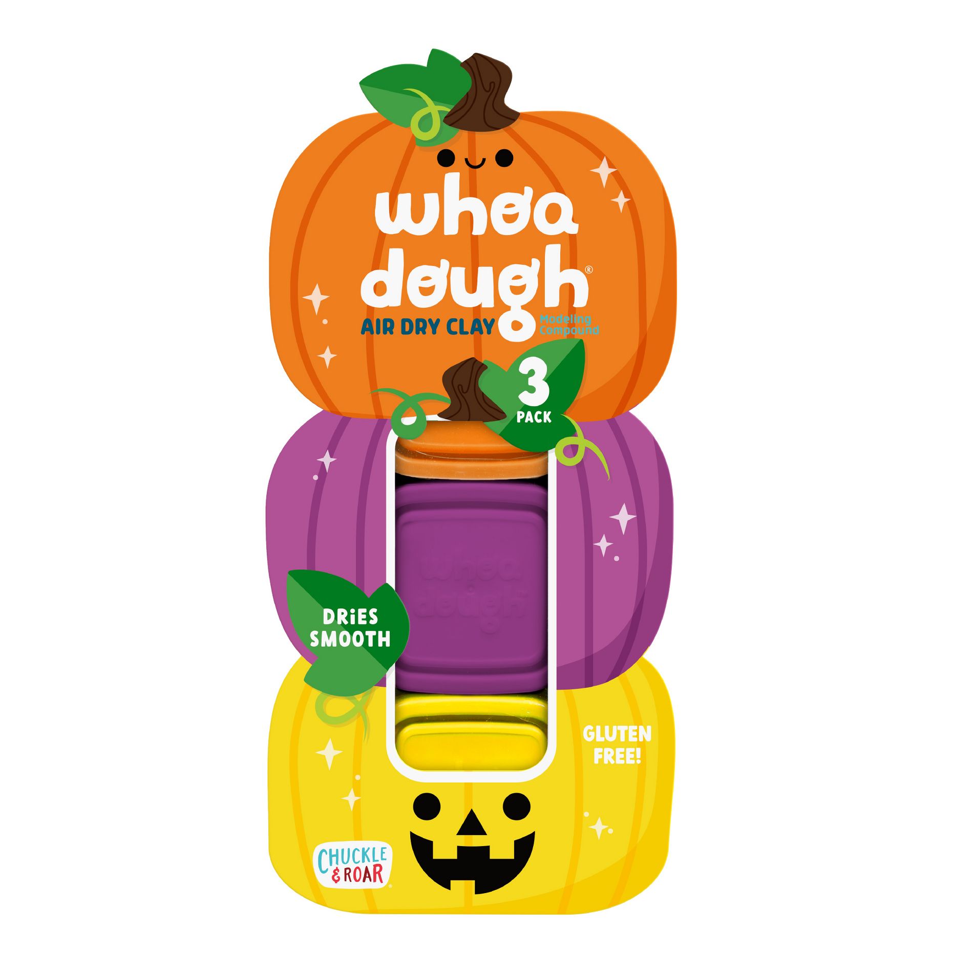 Chuckle & Roar Whoa Dough Pumpkin - 3pk