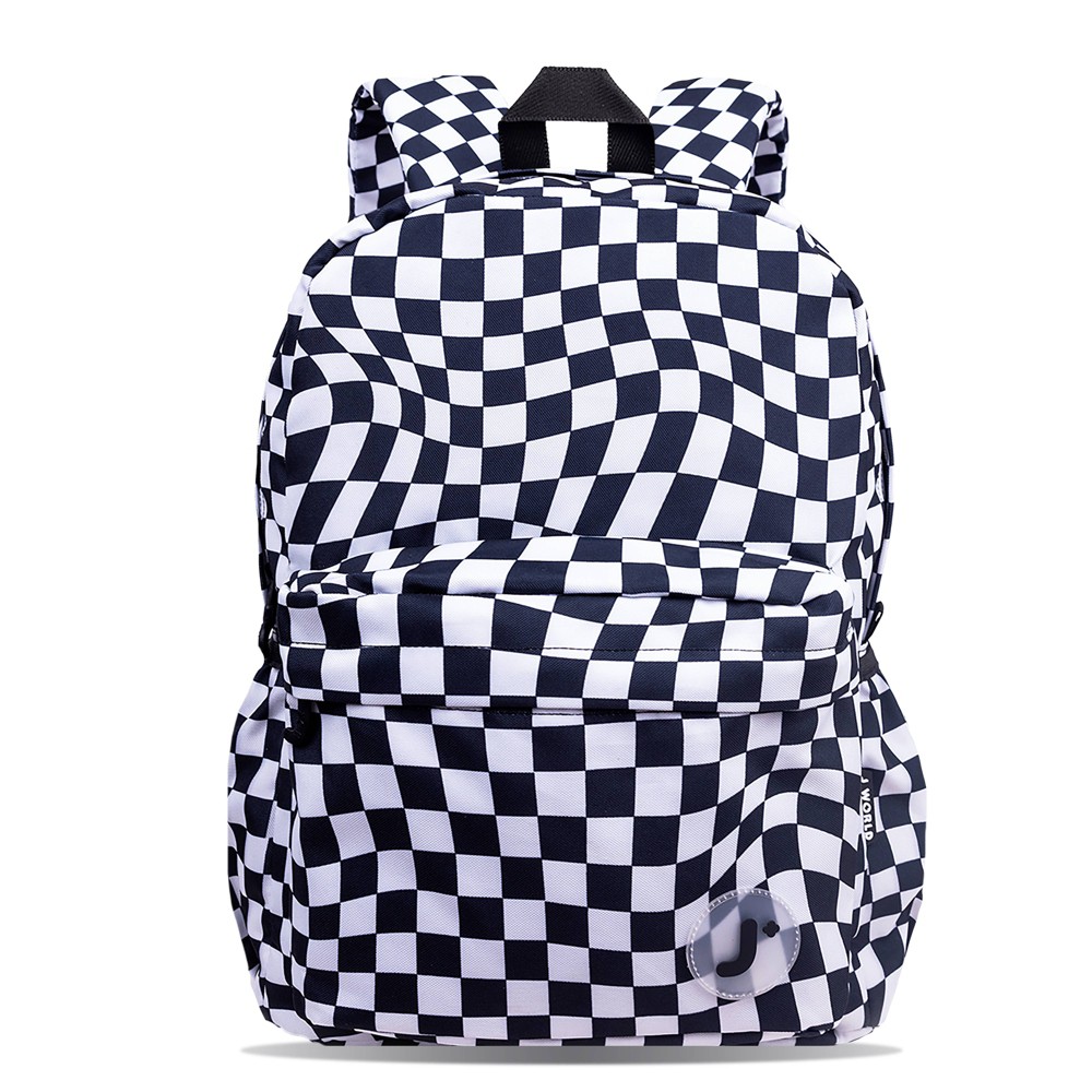 Photos - Travel Accessory JWorld Oz Campus 17" Backpack - Wavy Checkers: Water-Resistant, Laptop Sle