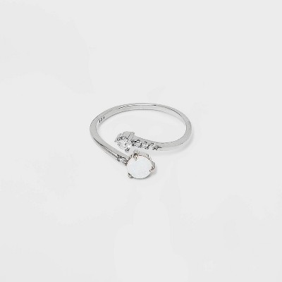 Cubic Zirconia Engagement Ring - Silver : Target