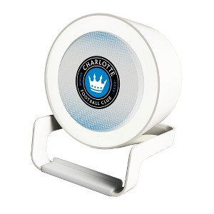 Keyscaper Charlotte FC Linen Night Light Charger and Bluetooth Speaker - 1 of 3