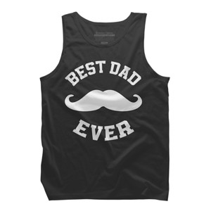 Men's Design By Humans Best Dad Ever Mustache By sukhendu12 Tank Top - 1 of 2