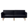 DOMETOUR 77.2" Futon Sofa Bed Loveseat, Morden Convertible Sofa for Living Room Bedroom Leisure Sleeper Couch - 2 of 4