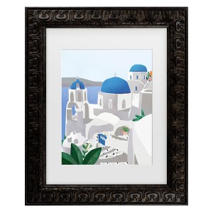 Trademark Fine Art - Petra Lizde  Santorini island Matted Framed Art - 1 of 4