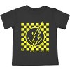 The Juniper Shop SmileyWorld Checkered Lightning Distressed Toddler Short Sleeve Tee - 2 of 4