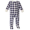 Hudson Baby Infant Boy Cotton Zipper Sleep and Play 3pk, Forest - 3 of 4