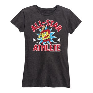 Women's - SpongeBob SquarePants - American All Star Short Sleeve Graphic T-Shirt - 1 of 4