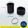 Zodiac Universal Half Union Replacement Compatible with Select Zodiac Jandy Pool and Spa CV and CL Series Cartridge Filters, Black - 3 of 4