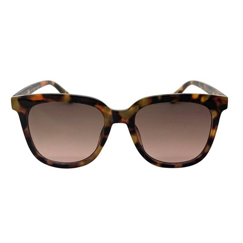 Women's Recycled Plastic Square Tortoise Print Sunglasses - Wild Fable™ Brown - image 1 of 2