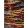 Acekool 4x6 Modern Colorful Abstract Area Rug, Washable, Non-Slip Low Pile Carpet, Contemporary Multi/Red Accent Rug for Living Room, Bedroom - 2 of 4