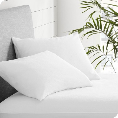 Standard White Cotton Hypoallergenic Waterproof Pillow Protector