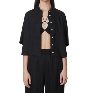 Women's Cropped Boxy Shirt - NIA - 1 of 2