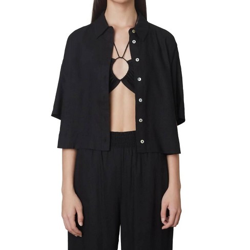 Women's Cropped Boxy Shirt - NIA - image 1 of 2