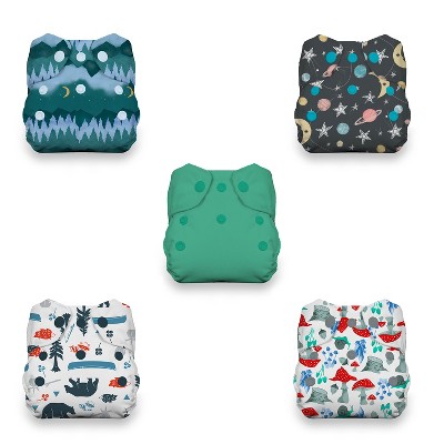 Thirsties Bundle of Adventure Cloth Diaper Cover Collection, Pack of 5, Multicolored, Newborn