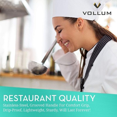 Heavy Duty Stainless Steel Soup Ladle with Hooked Handle