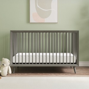 Child Craft Cranbrook 4-in-1 Convertible Crib, Converts to Day Bed, Toddler Bed and Full Size Bed, 3 Mattress Positions, Baby Safe Finish (Lunar Gray) - 1 of 4