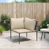 vidaXL Garden Corner Sofa Gray, Beige PE rattan, Steel, Polyester - 2 of 4
