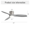 GDFStudio Reigle 52 Inch Flush Mount Ceiling Fan with Dimmable Led Light and 3 ABS Blades - 3 of 4