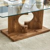 NicBex Dining Table for 4 Morden 42.2" Glass Dining Table Dining Room Table with Unique Base Design and Glass Top for Kitchen - 3 of 4