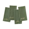 Elrene Harvest Sentiment Embroidered Napkins, Set of 4 - 17" x 17" - Elrene Home Fashions - 3 of 4