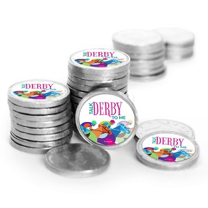 84ct Kentucky Horse Derby Race Candy Party Favors Chocolate Coins (84 Count) By Just Candy - 1 of 1
