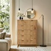 Jojoka Fluted 5 Drawer Dresser, 48" Tall Wood Chest of Drawers, Curved Edge Modern Storage Cabinet for Bedroom, Living Room, Entryway, Hallway - 3 of 4