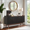 UbMelt 55.11"SideBoard Cabinet,Modern Sideboard Buffet Cabinet with 4 Doors and Wood Legs for Living Room,Kitchen,Dinning Room - 4 of 4