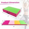 Costway 10' x 4' x 2" 4-Panel Folding Exercise Mat with Carrying Handles for Gym Yoga Black/Blue/Navy/Colorful/Pink&Blue/Pink/Light Pink/Navy - 3 of 4