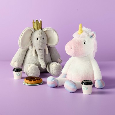 Детские мягкие игрушки Gigglescape 12" Gray Elephant Stuffed Animal — фото 2