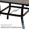 Kozyard Outdoor Patio Dining Table Woodgrain-Look Frame Powder Coated Table with Umbrella Hole for Backyard Patio Dining - 4 of 4