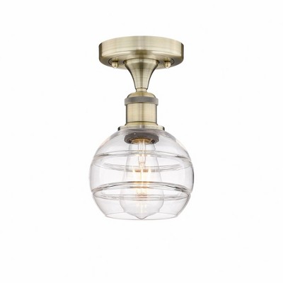 Rochester - 1 Light Semi-Flush Mount In Industrial Style-8 Inches Tall and 5.88 Inches Wide