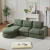 KWPZQEB 99'' Modular Sofa Couches, L-Shape Boneless Couch with Chaise, 3 Seat Sofa Chenille Sectional Couches for Living Room - 2 of 4