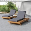 VisioGear Chaise Lounge Chairs, Pool Chairs Lounges with 4 Inch Thick Cushion, Beach Recliners with Adjustable Backrest, Dark Gray, 79"*37.75"*34" - 2 of 4
