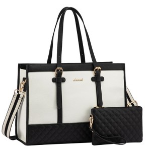 Laptop Bag for Women Canvas Laptop Tote Bag, Large Capacity Work Bag - 1 of 4