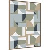 Amanti Art Futuristic Bauhaus Polygons Beige by Ninola Design Framed Canvas Wall Art - 3 of 4