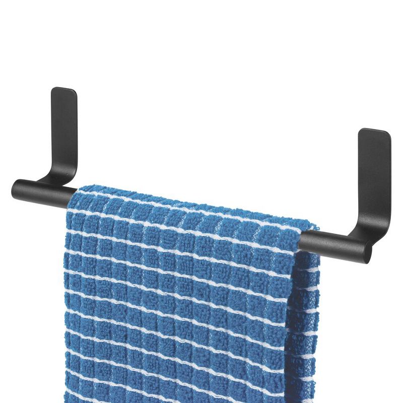mDesign Steel Wall-Mounted Self-Adhesive Towel Rack Holder - 2 Pack, 5 of 8