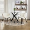 Set Of 2 Dining Chairs with Black Legs,Boucle Fabric Dining Chair with Wing Back, Leisure Armless Chair Upholstered Accent Kitchen Chairs-Cuddlewood - 2 of 4
